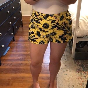 J. Crew Factory Pull On Shorts in Sunflower Print